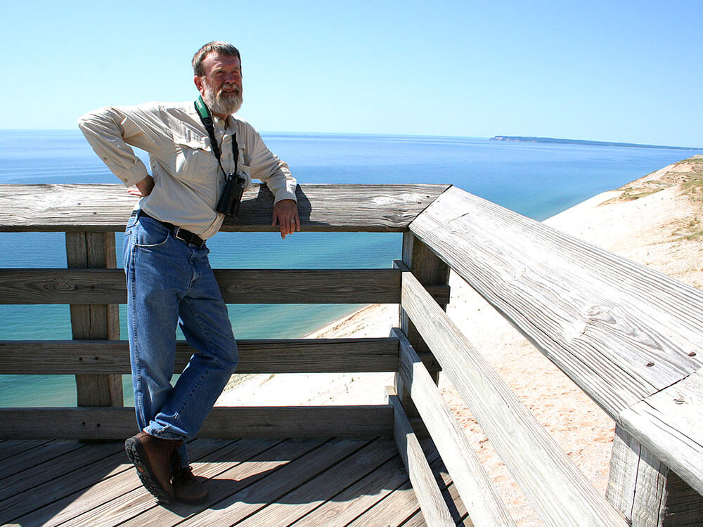 Jerry McWilliams, the founder and director of the Presque Isle Hawk Watch