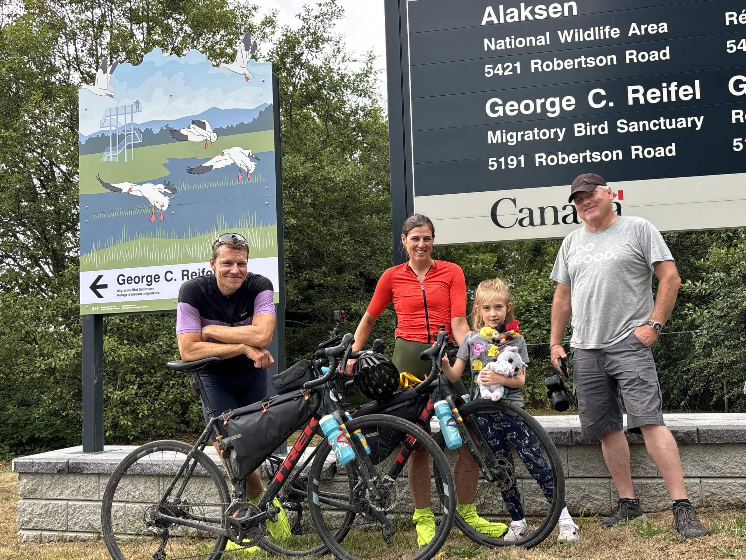 Arrival at the George C. Reifel Migratory Bird Sanctuary after 30days and 4500km cycling across Canada.